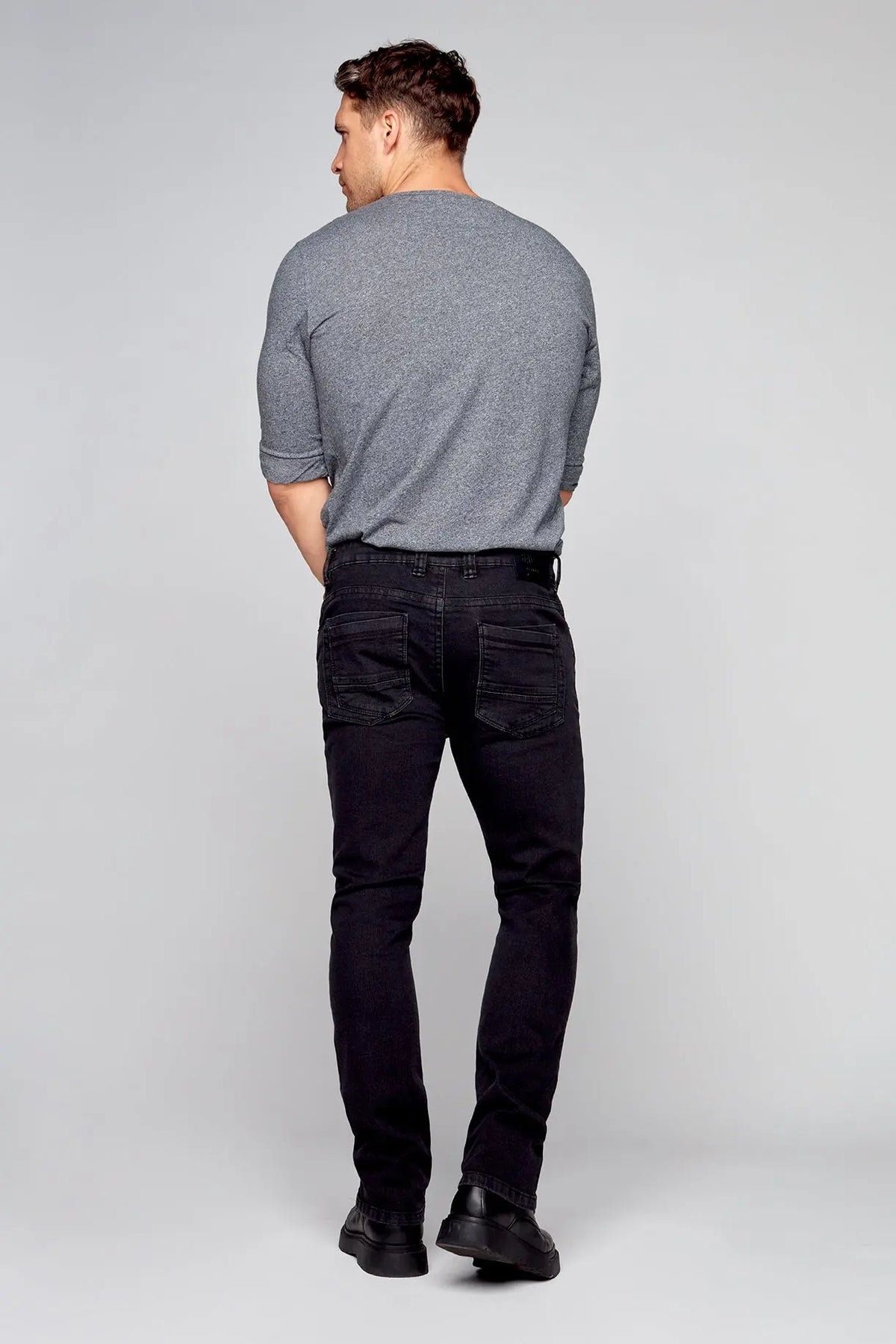 5 Pocket Bootcut Jeans - Black - DENIM SOCIETY