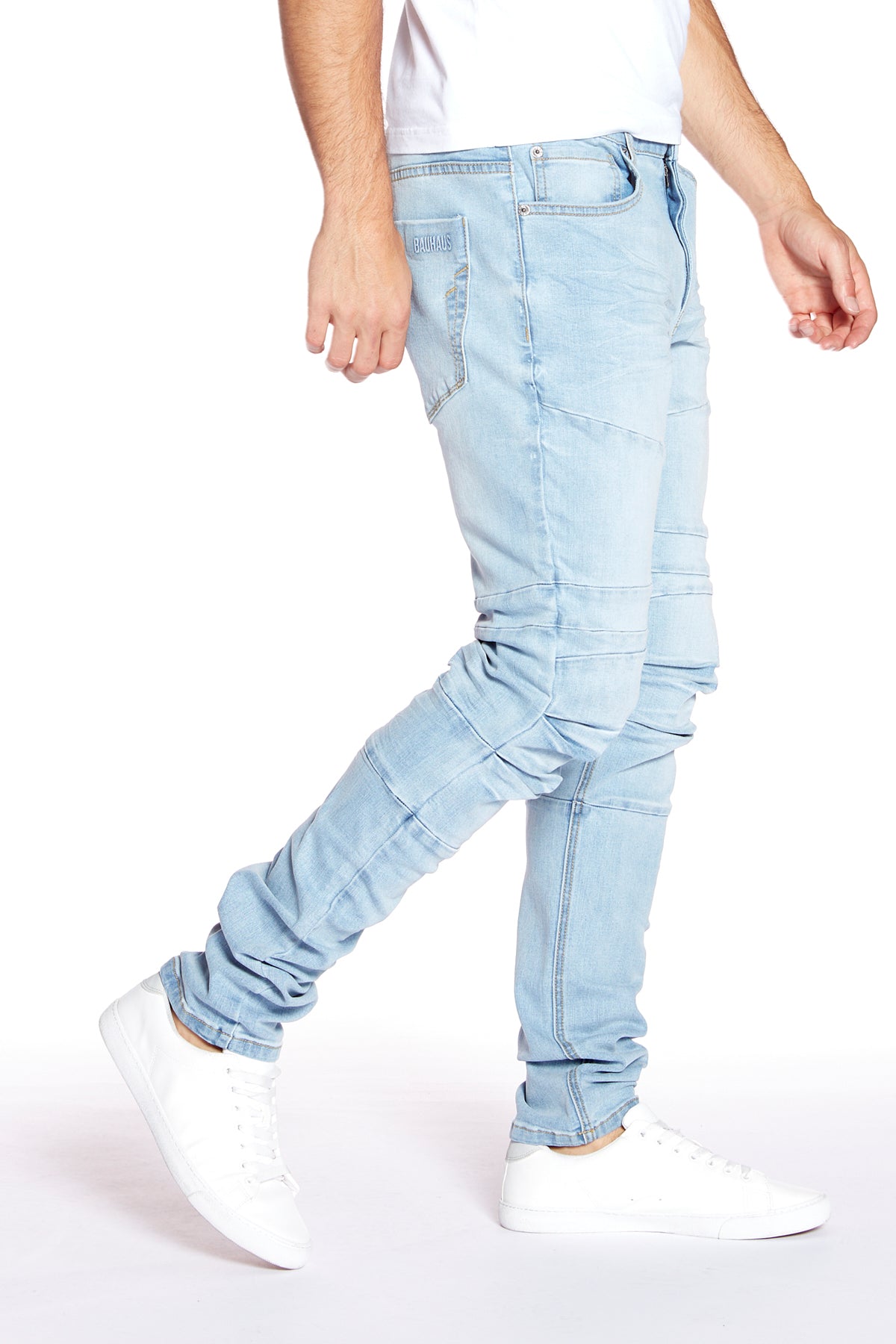 5 Pocket Slim Fit Jeans - Blue Bleach - DENIM SOCIETY™