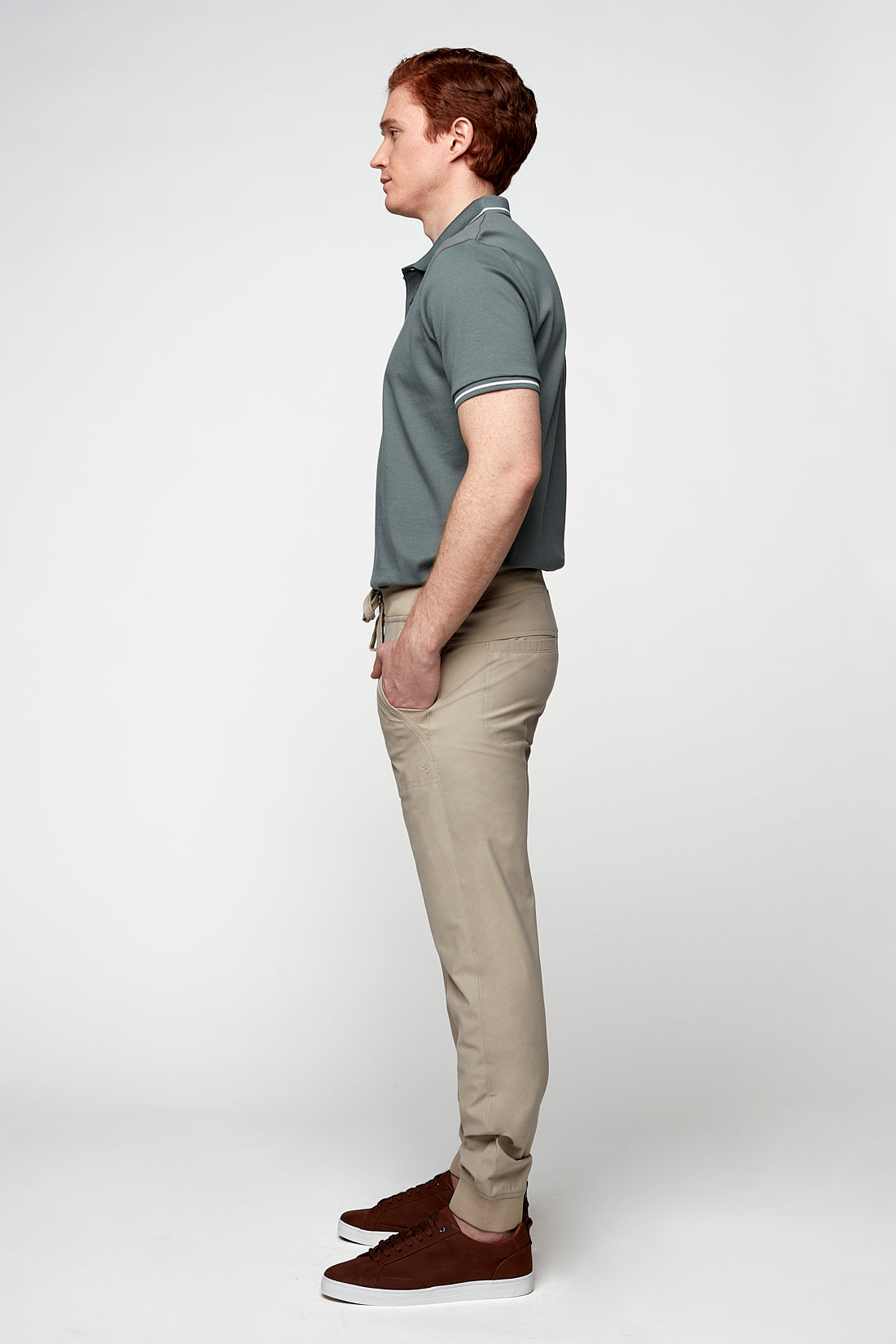 AXEL - Pull-On Jogger with Elasticized Waist & Cuffs - Sage - DENIM SOCIETY™