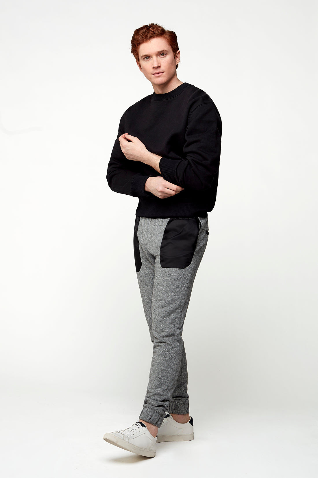 AXEL - Pull-On French Terry Jogger - Grey Heather - DENIM SOCIETY™